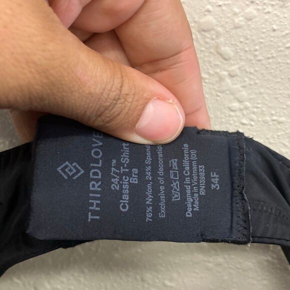 Thirdlove Black “Classic T-Shirt Bra” 34F neutral minimalist comfort - Picture 2 of 4